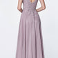 CLEARANCE - Cinderella Divine CD0133 Floor Length A-Line Chiffon Gown (Size M)