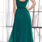 Cinderella Divine CD0156 Long Off The Shoulder Chiffon Gown Corset Back