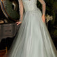 Cinderella Divine CD0172 A-Line Layered Tulle Gown Off The Shoulder Long Sleeve