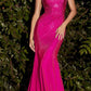 Cinderella Divine CD0179 Long Rhinestone Fitted Formal Dress