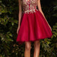 Cinderella Divine CD0188 Short A-Line Tulle and Lace Dress