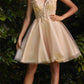 Cinderella Divine CD0188 Short A-Line Tulle and Lace Dress