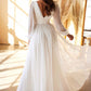 Cinderella Divine CD0192W Long Sleeve A-Line Chiffon Dress