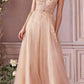 Cinderella Divine CD0196 Layered Tulle A-Line Gown