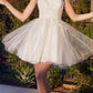 Cinderella Divine CD0212 Layered Tulle A-Line Short Dress