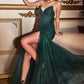 Cinderella Divine CD0214 Strapless Pointed Cup Beaded Mermaid Dress