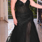Cinderella Divine CD0214 Strapless Pointed Cup Beaded Mermaid Dress