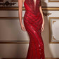 Ladivine CD0216 Floor Length Sexy Strapless Beaded Fitted Gown
