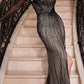 Ladivine CD0219 Long Off the Shoulder Sequin and Beaded Gown
