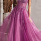 Ladivine CD0230W Long Strapless Layered Tulle Bridal Gown