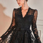 Cinderella Divine CD233 Long Sleeve Embellished Ball Gown