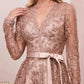 Cinderella Divine CD233 Long Sleeve Embellished Ball Gown