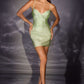 Ladivine CD2424 Fitted Sleek Silhouette Shimmering Fitted Dress