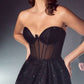 Cinderella Divine CD275 Floor Length Strapless Glitter A-Line Corset Ball Gown