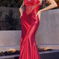 Cinderella Divine CD294 Strapless Satin Corset Mermaid Gown