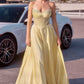 Ladivine CD297 Dress Strapless Beaded Satin A-Line Prom Gown