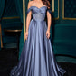 Ladivine CD297 Dress Strapless Beaded Satin A-Line Prom Gown