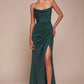 Ladivine CD355 Long Strapless Chiffon Scoop Neck Gown