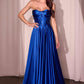 Ladivine CD378 Dress Strapless Satin A-Line Gown