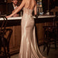 Ladivine CD382 Dress Strapless Stretch Taffeta Embellished Prom Gown