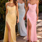 Ladivine CD383 Strapless Chiffon Fitted Draped Dress