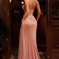 Vestido de fiesta Ladivine CD384 sin tirantes, drapeado y ajustado