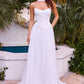 Ladivine CD386W Chiffon Strapless A-Line Bridal Gown