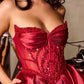 Vestido formal sin tirantes con falda larga de mikado estilo A Ladivine CD389
