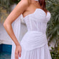 Ladivine CD395W Chiffon A-line Wedding Strapless Dress