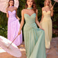 Ladivine CD395 Outdoor Soirees A-line Flowy Strapless Dress