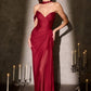 Vestido ajustado de gasa ligera con corpiño plisado esculpido Ladivine CD406
