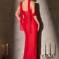 Vestido ajustado de gasa ligera con corpiño plisado esculpido Ladivine CD406