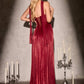 CLEARANCE - Ladivine CD410 Luminescent Chiffon Strapless Lavender Dress (Size 16)