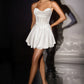 Ladivine CD425 Timeless Corset Satin Fit and Flare Mini Dress
