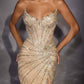 Ladivine CD646 Sculpted Boned Corset Bodice Fitted Mini Dress