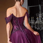 Vestido de gala de tul con escote Bardot y corte A Ladivine CD657