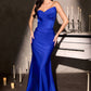 Vestido de Noche Sirena con Escote Corazón sin Tirantes en Satén Elástico Atemporal Ladivine CD676