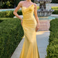 Vestido de Noche Sirena con Escote Corazón sin Tirantes en Satén Elástico Atemporal Ladivine CD676