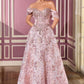 Ladivine CD682 Off the Shoulder Beaded Bodice Ball Gown