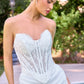 Vestido de novia moderno ajustado sin tirantes Ladivine CD683W