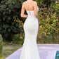 Vestido de novia moderno ajustado sin tirantes Ladivine CD683W