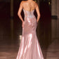 Ladivine CD692 Strapless Reverse Sweetheart High Shine Finish Gown