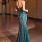 Ladivine CD697 Mermaid Evening Gown Strapless Sweetheart