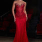 Ladivine CD715 Red Carpet Glamour Fitted Mermaid Gown