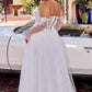 Ladivine CD717W Strapless A-Line Gown Lace Applique Tulle Skirt