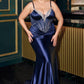Ladivine CD752C Dress Fitted Satin Embellished Plus Size Gown