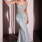 Ladivine CD766 Dress Fitted Pearl & Crystal Prom Gown