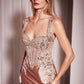 Ladivine CD775 Dress Fitted Satin & Lace Gown