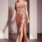 Ladivine CD775 Dress Fitted Satin & Lace Gown