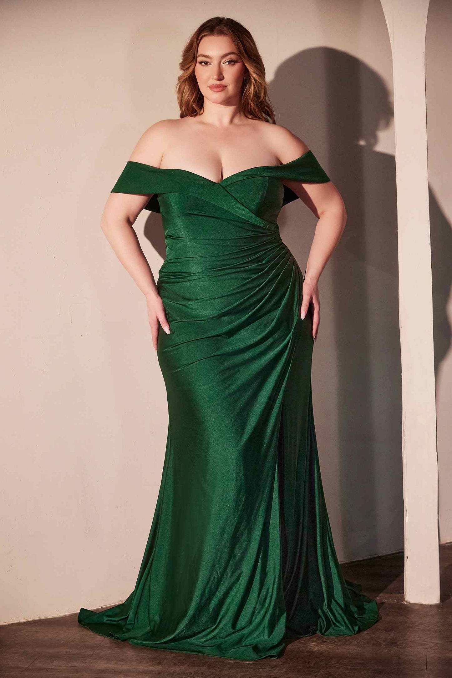 Vestido Ladivine CD790C sin hombros, elástico de elastano, ceñido al cuerpo